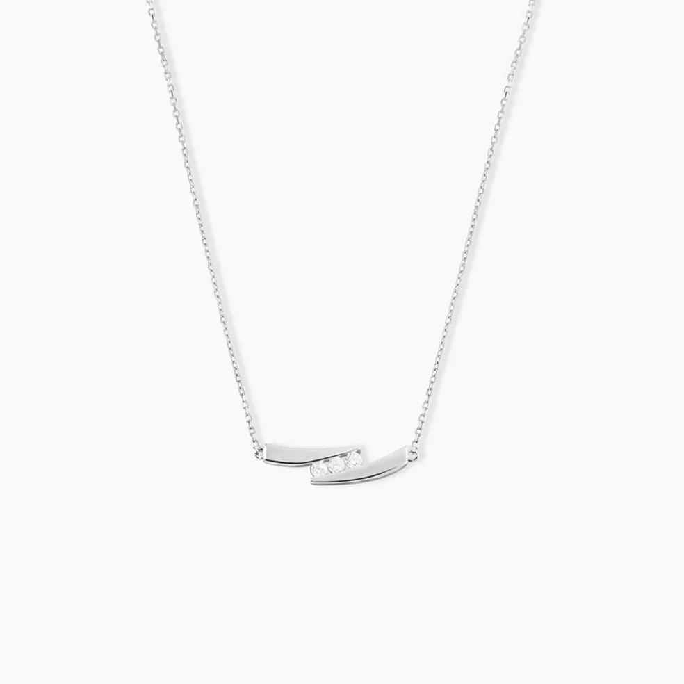 Collier Galya Or Blanc Diamant