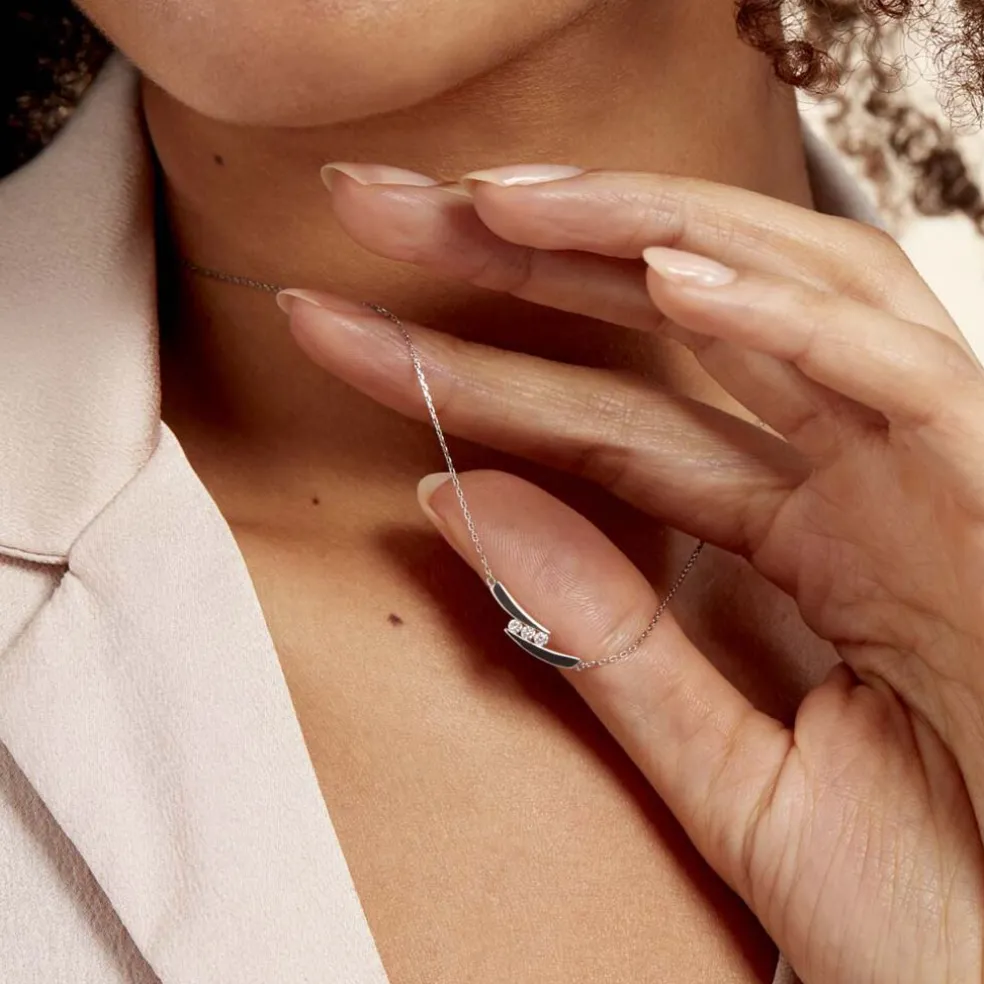Collier Galya Or Blanc Diamant