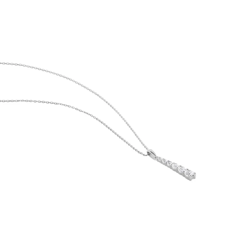 Collier Georas Or Blanc Oxyde