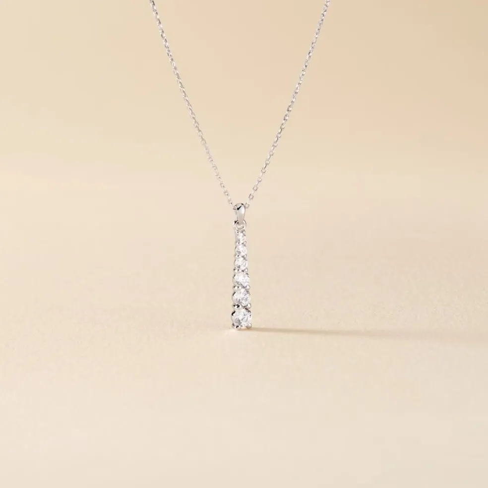 Collier Georas Or Blanc Oxyde
