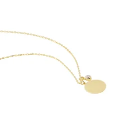 Collier Giusto Plaque Or Oxyde De Zirconium