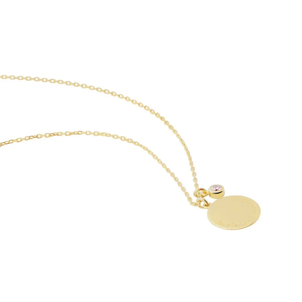 Collier Giusto Plaque Or Oxyde De Zirconium