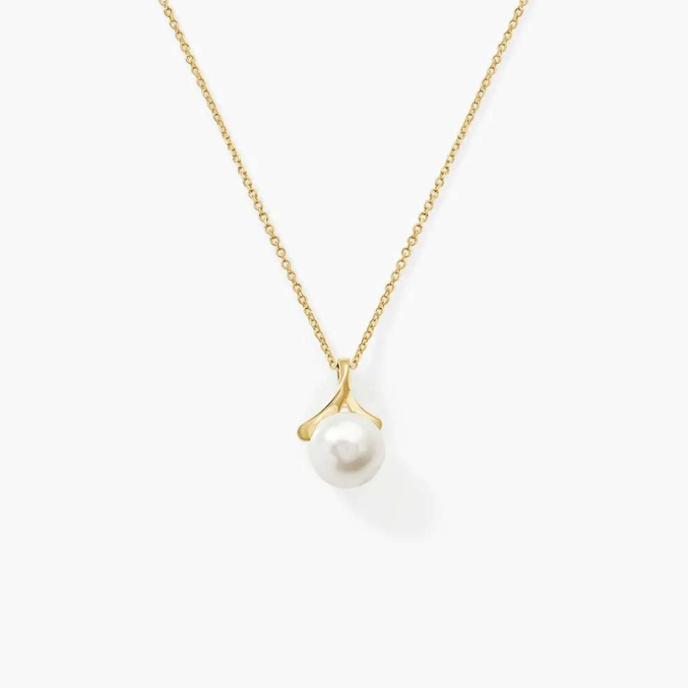 Collier Gladdie Or Jaune Perle De Culture