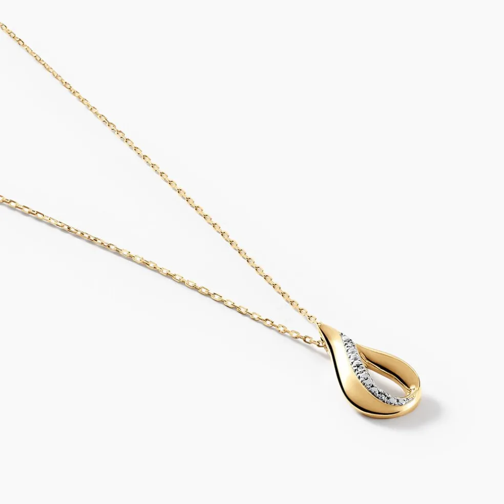 Collier Goccie Or Jaune Diamant