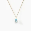 Collier Goutte Or Jaune Topaze