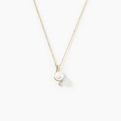 Collier Grazilla Or Bicolore Perle De Culture Et Diamant