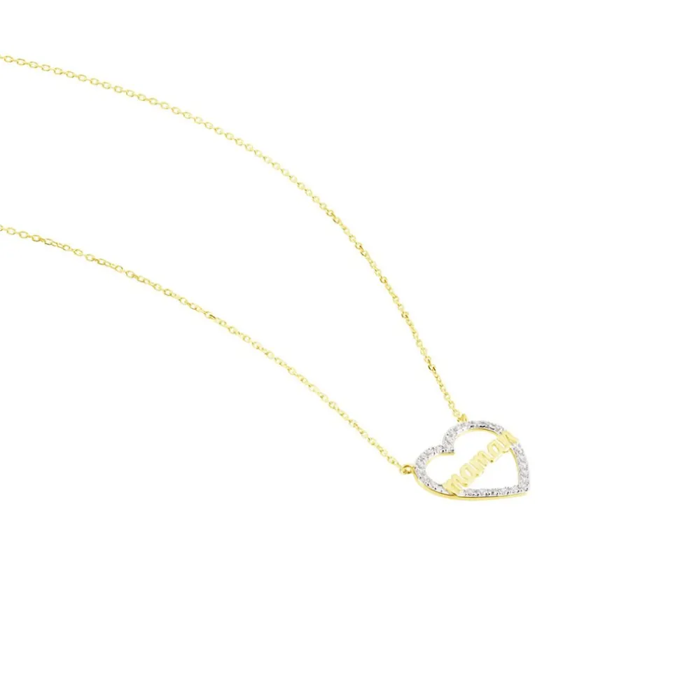 Collier Gyula Or Jaune Oxyde De Zirconium