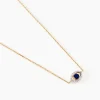 Collier Hajnal Or Jaune Topaze Oxyde De Zirconium