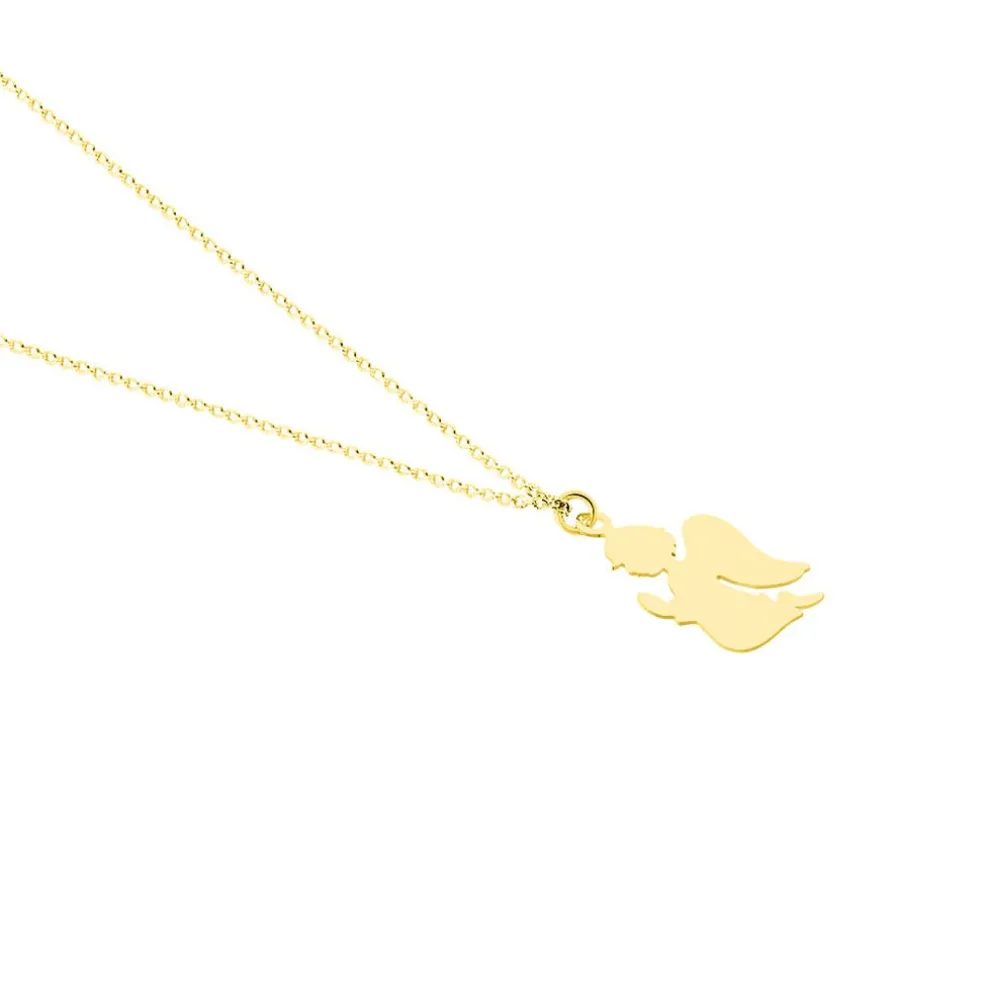 Collier Hallie Ange A Genoux Or Jaune