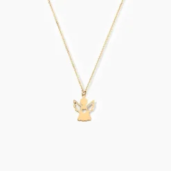Collier Hallie Ange Et Coeur Or Jaune