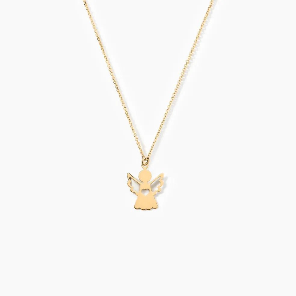 Collier Hallie Ange Et Coeur Or Jaune