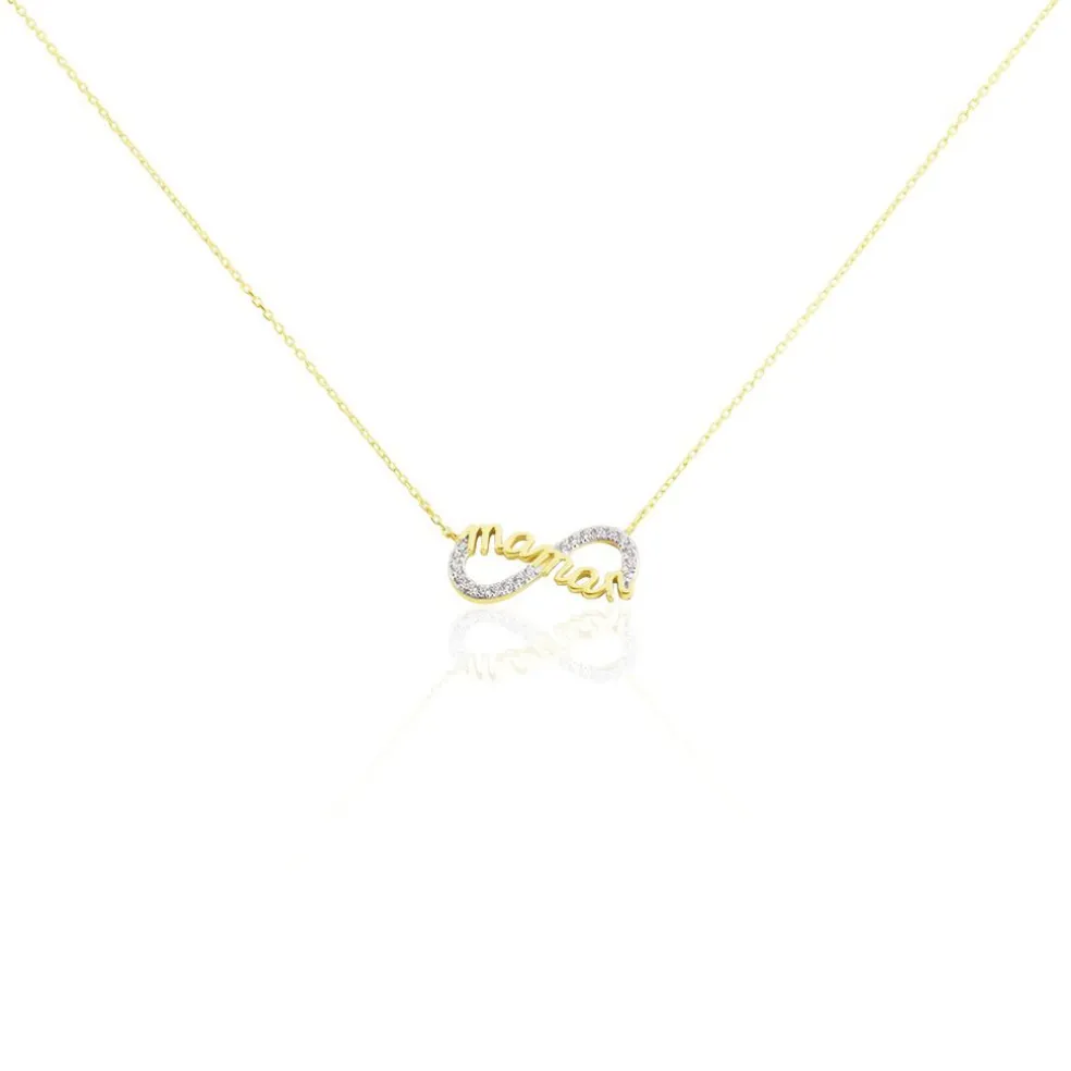 Collier Heimdall Or Jaune Oxyde De Zirconium