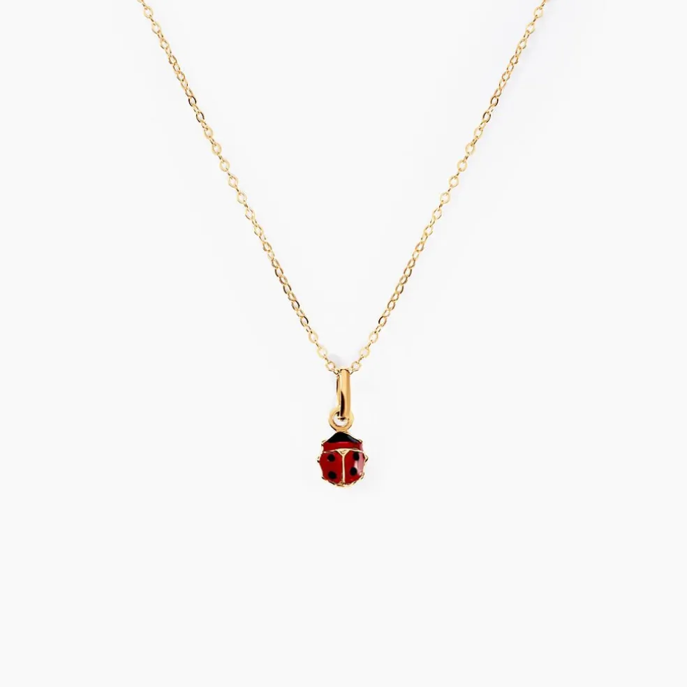 Collier Helidie Coccinelle Or Jaune