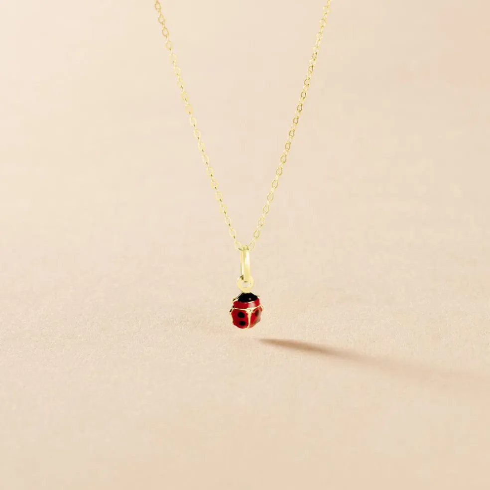 Collier Helidie Coccinelle Or Jaune
