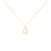 Collier Helin Or Jaune Perle De Culture Et Oxyde De Zirconium
