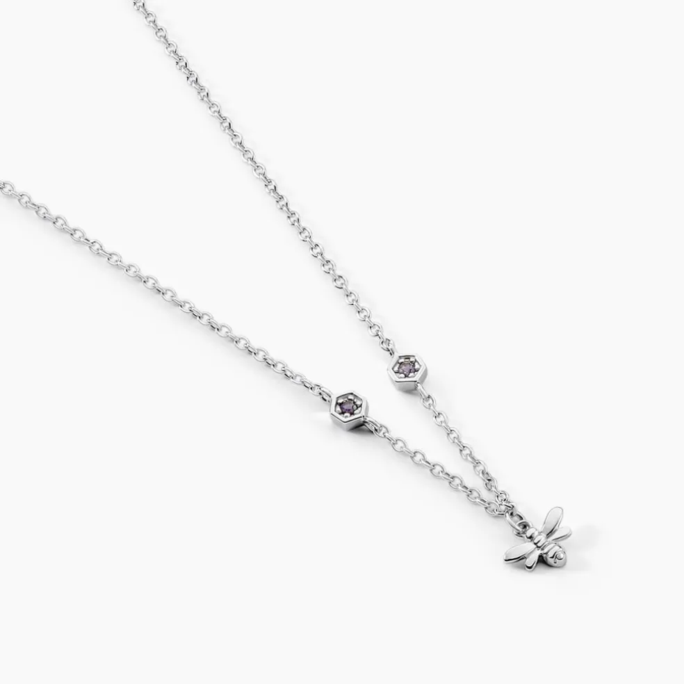 Collier Honey Argent Blanc Oxyde De Zirconium