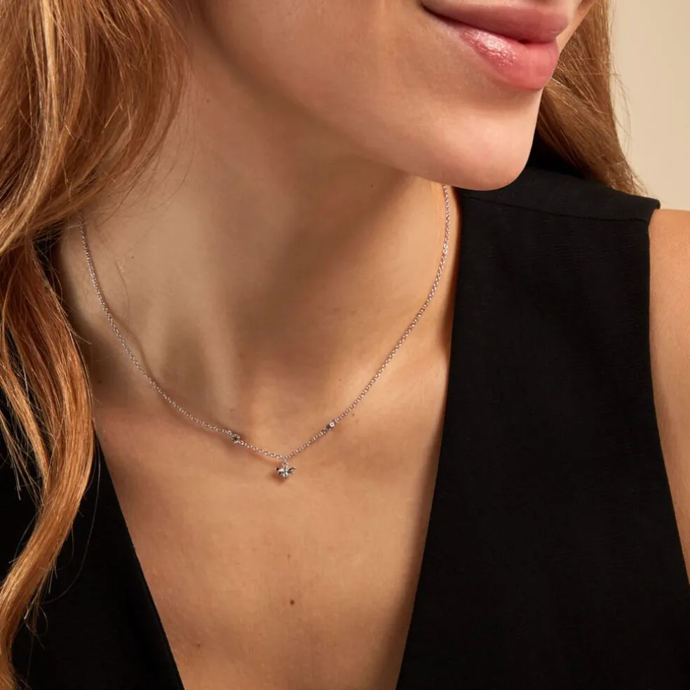 Collier Honey Argent Blanc Oxyde De Zirconium
