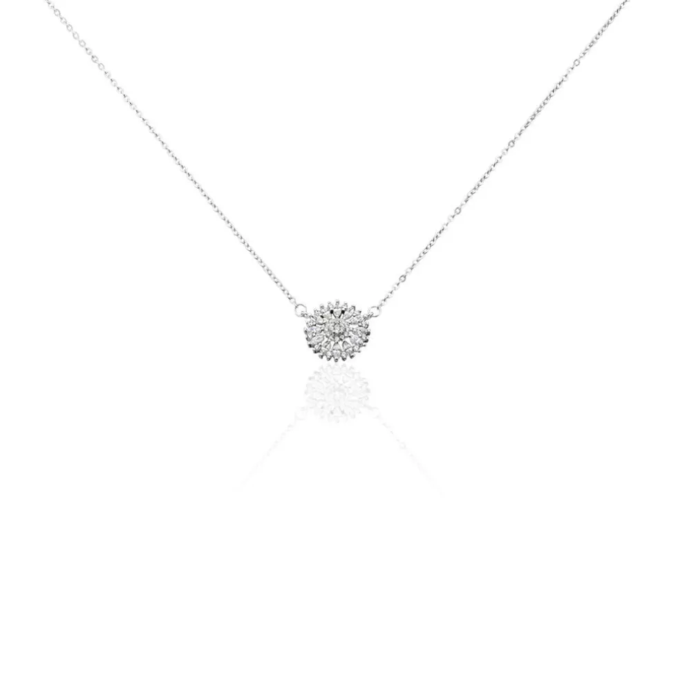 Collier Hyelana Argent Blanc Oxyde De Zirconium