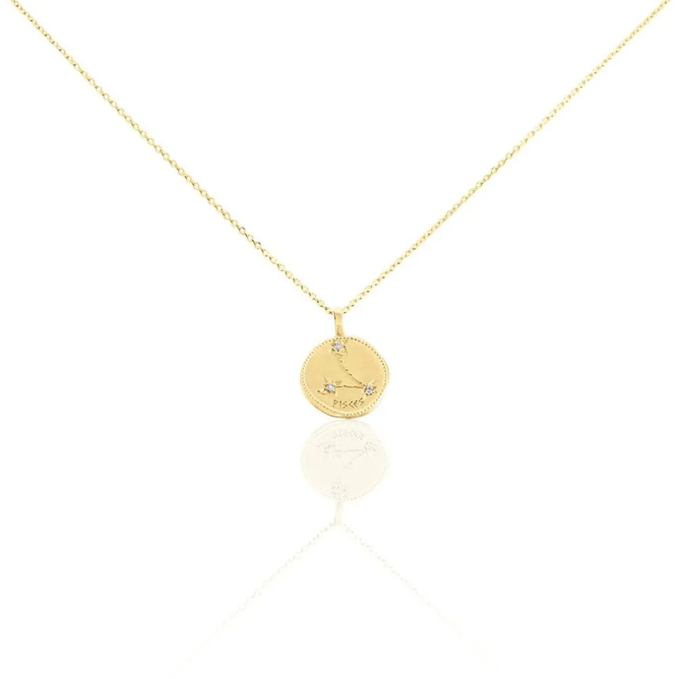 Collier Iago Plaqué Or Oxydes De Zirconium