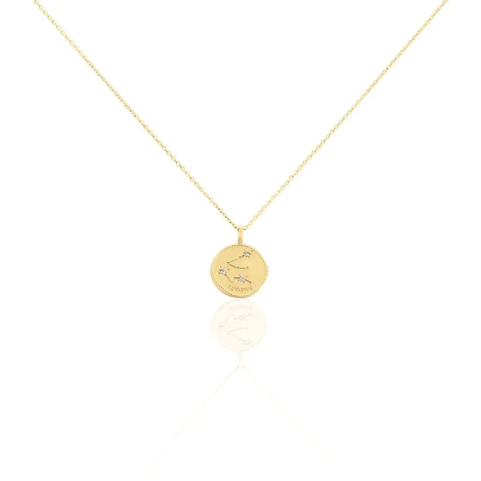 Collier Iago Plaqué Or Oxydes De Zirconium