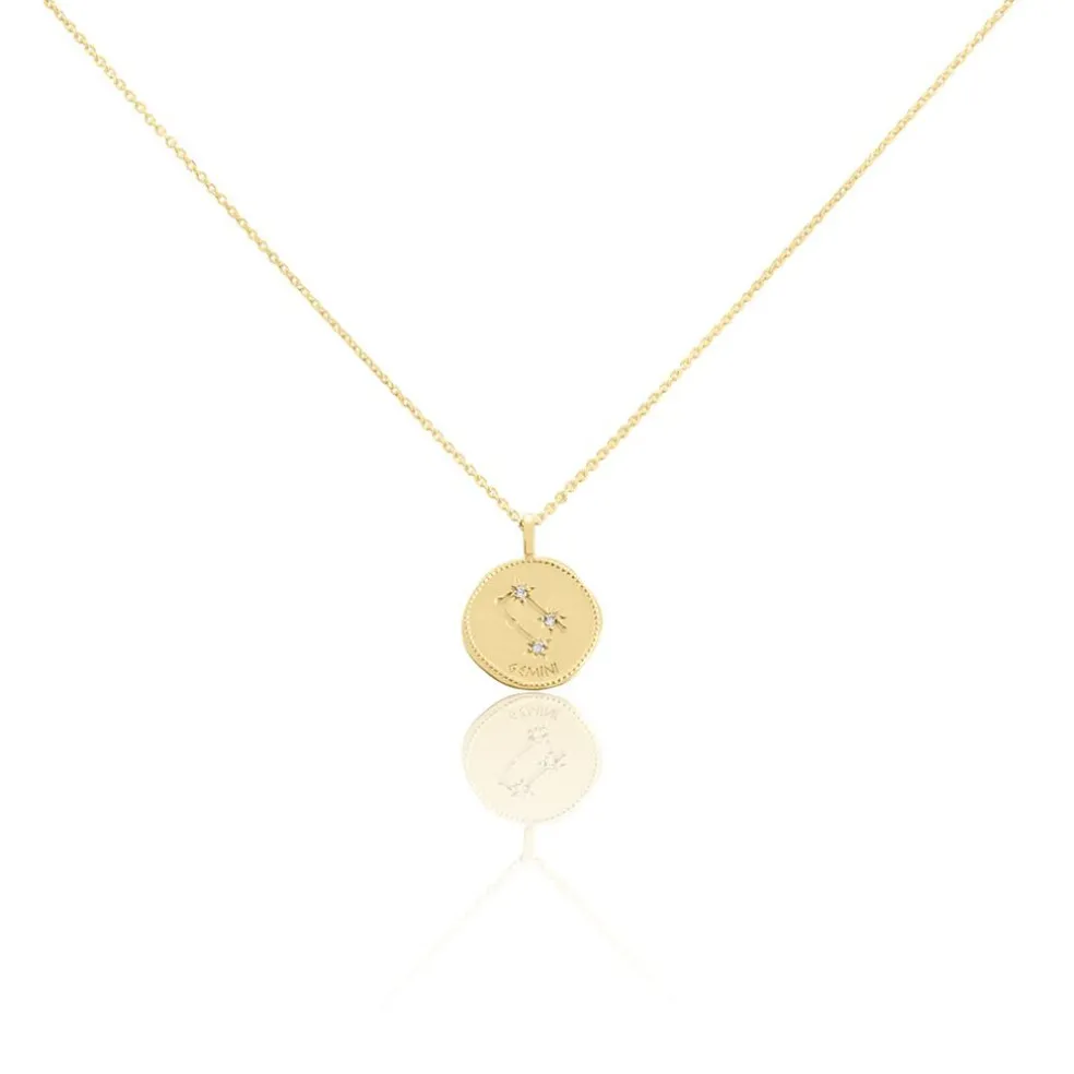 Collier Iago Plaqué Or Oxydes De Zirconium