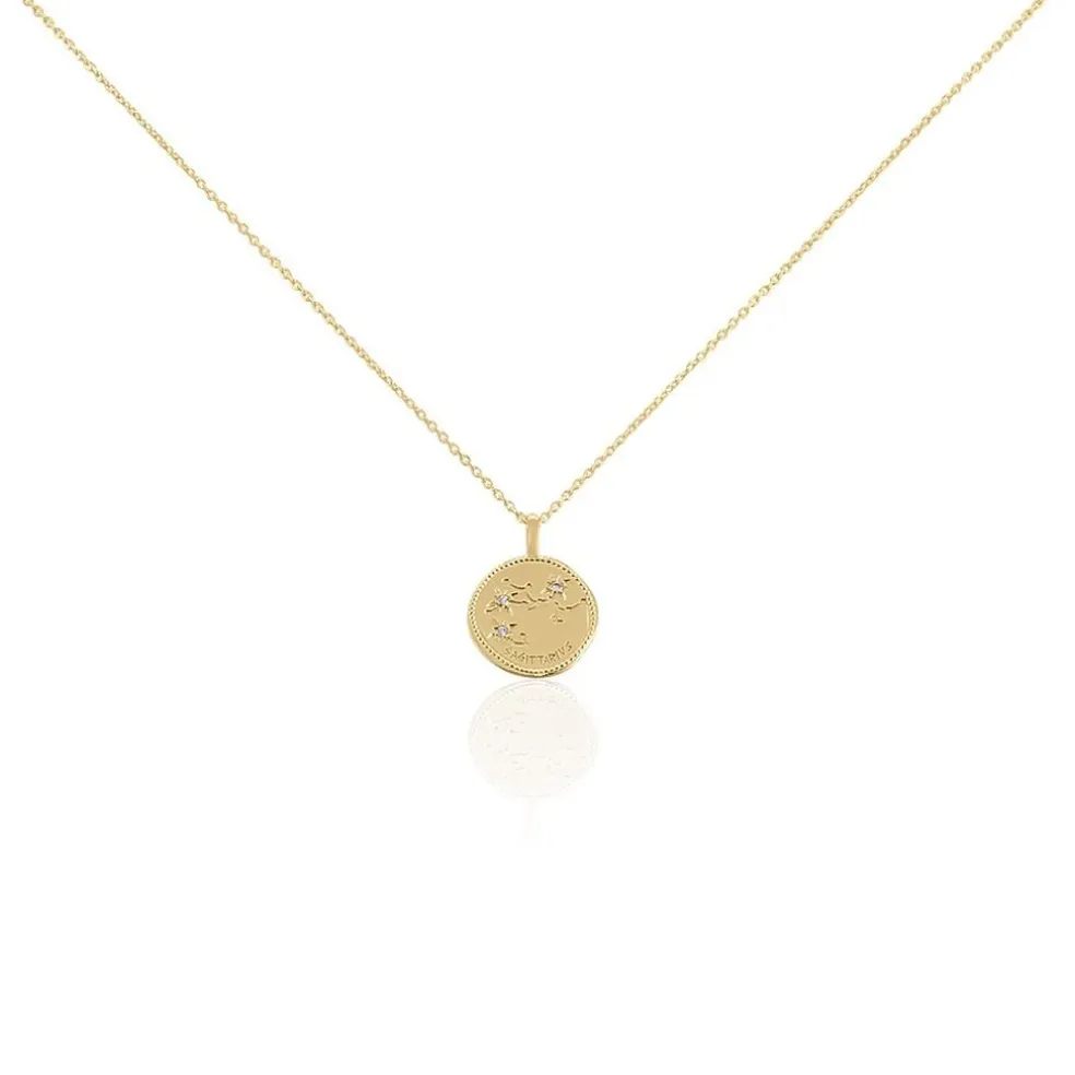 Collier Iago Plaqué Or Oxydes De Zirconium
