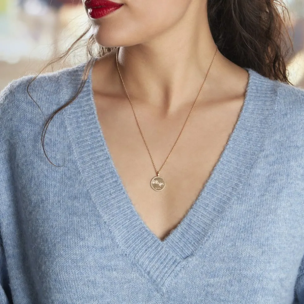 Collier Iago Plaqué Or Oxydes De Zirconium