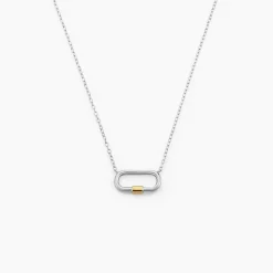 Collier Infini Pop Argent Bicolore