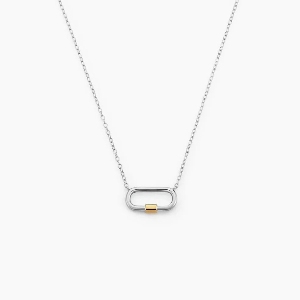 Collier Infini Pop Argent Bicolore