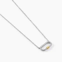 Collier Infini Pop Argent Bicolore