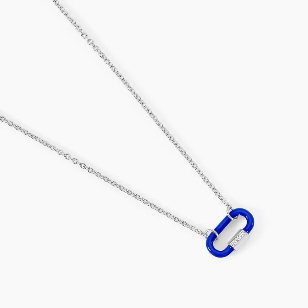 Collier Infini Pop Argent Blanc Oxyde De Zirconium