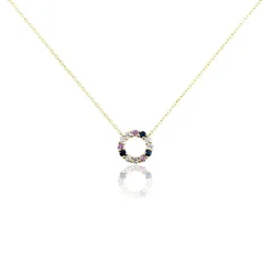 Collier Iris Or Jaune Topaze Améthyste