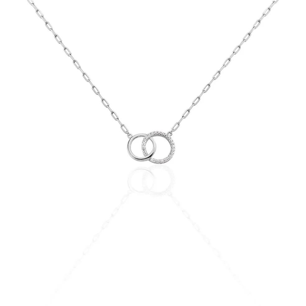 Collier Isabel Argent Blanc Oxyde De Zirconium