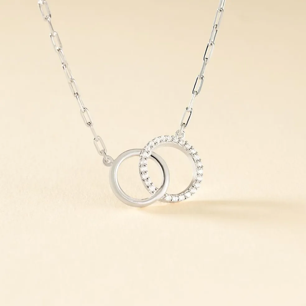 Collier Isabel Argent Blanc Oxyde De Zirconium