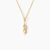 Collier Ishaae Plaqué Or Jaune Oxyde De Zirconium