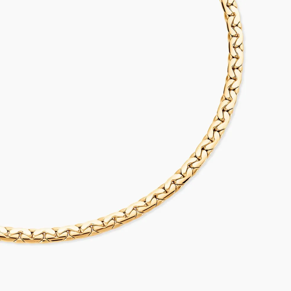 Collier Ivy Maille Haricot Or Jaune