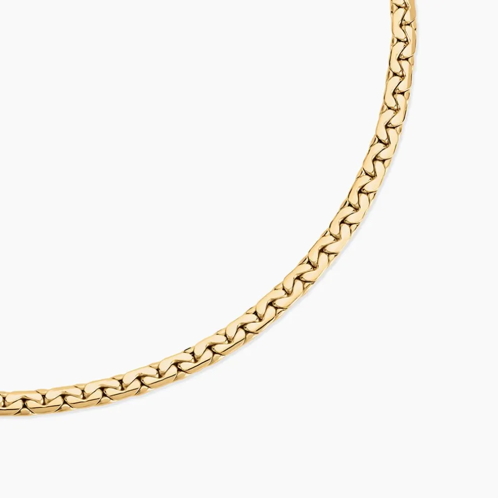 Collier Ivy Maille Haricot Or Jaune