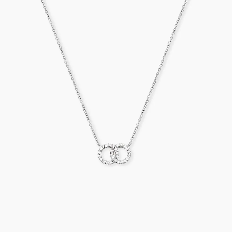 Collier Iwa Argent Blanc Oxyde De Zirconium