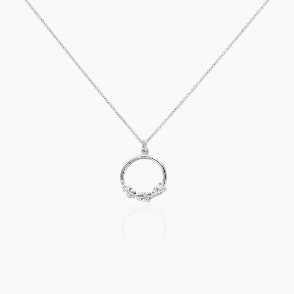 Collier Izamal Argent Blanc Oxyde De Zirconium