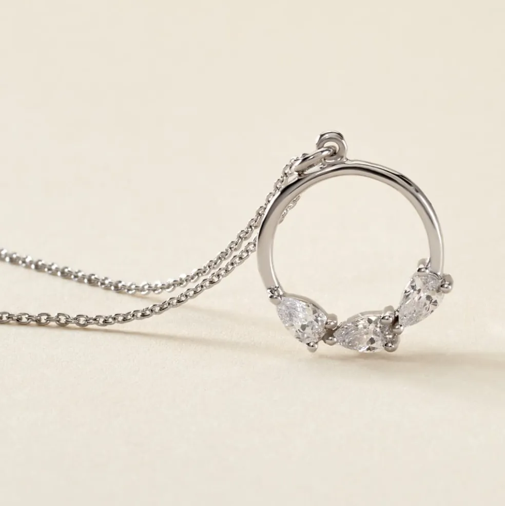 Collier Izamal Argent Blanc Oxyde De Zirconium