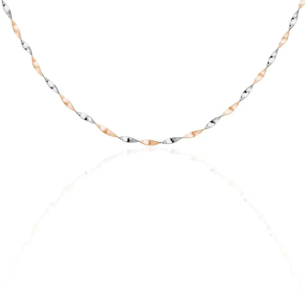 Collier Izar Torsadee Or Bicolore