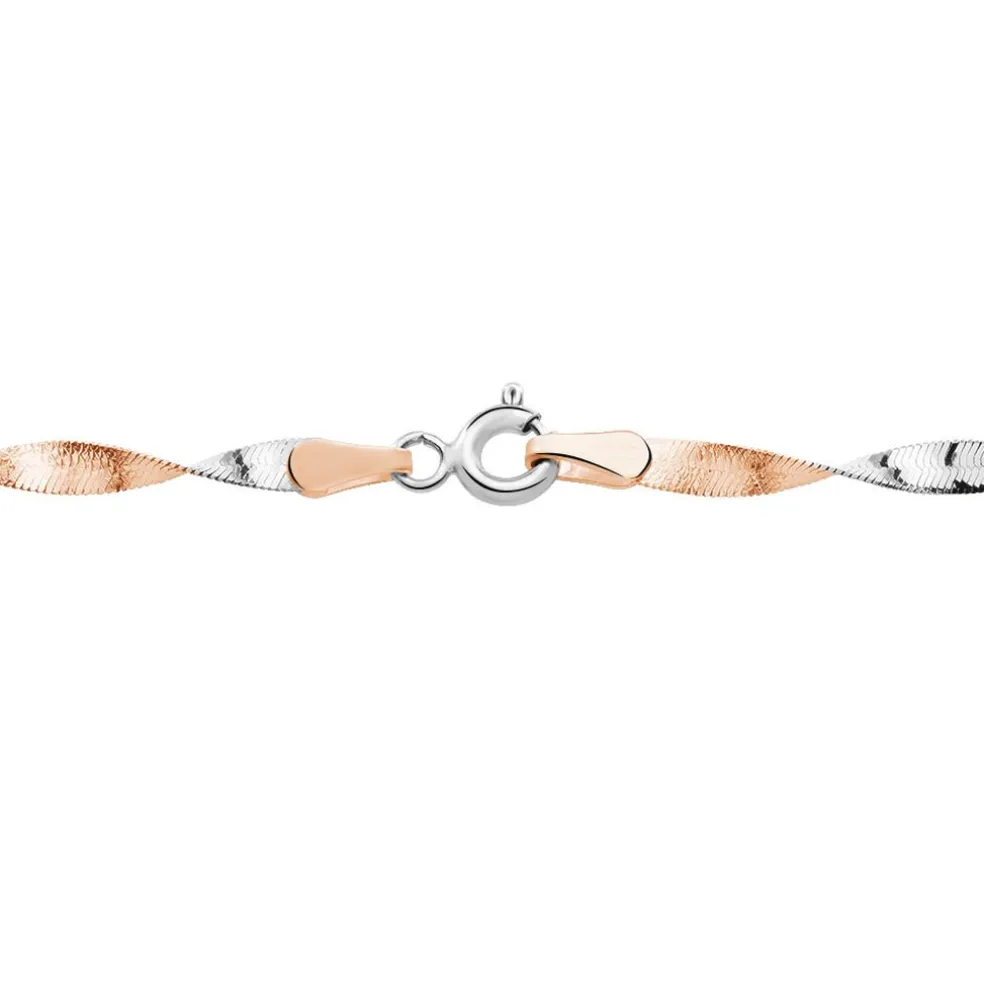 Collier Izar Torsadee Or Bicolore