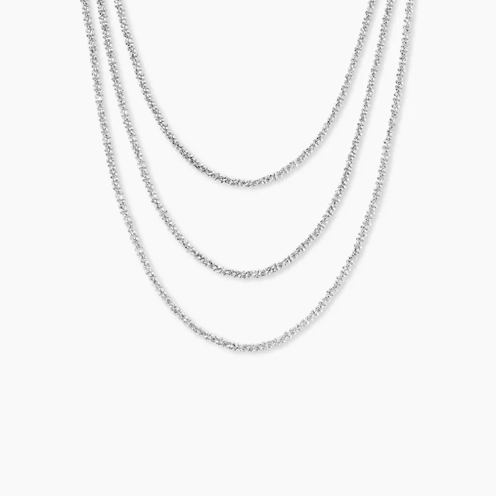 Collier Janelle Argent Blanc