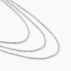 Collier Janelle Argent Blanc