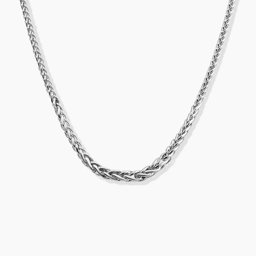 Collier Jany Danilo Maille Palmier Or Blanc