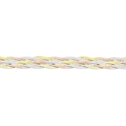 Collier Jasmin Tresse Or Tricolore