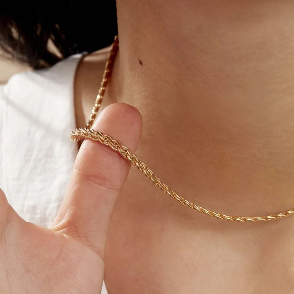 Collier Jayna Maille Palmier Or Jaune