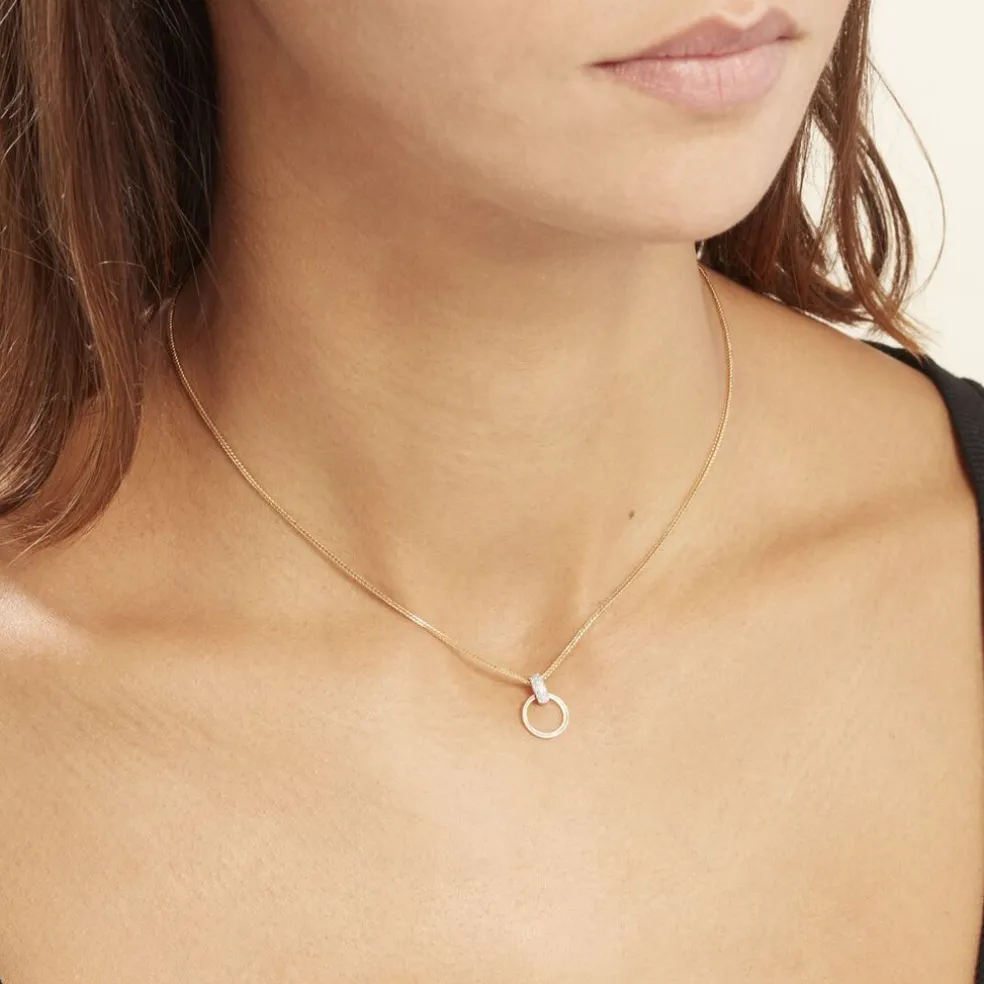 Collier Jazmine Jaune Diamant Blanc
