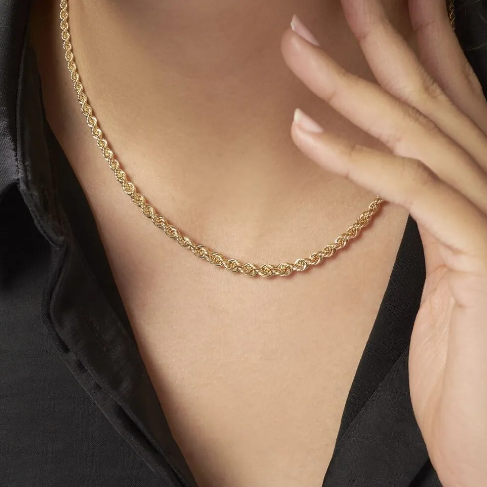 Collier Jerry Maille Corde Or Jaune