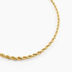 Collier Jerry Maille Corde Or Jaune